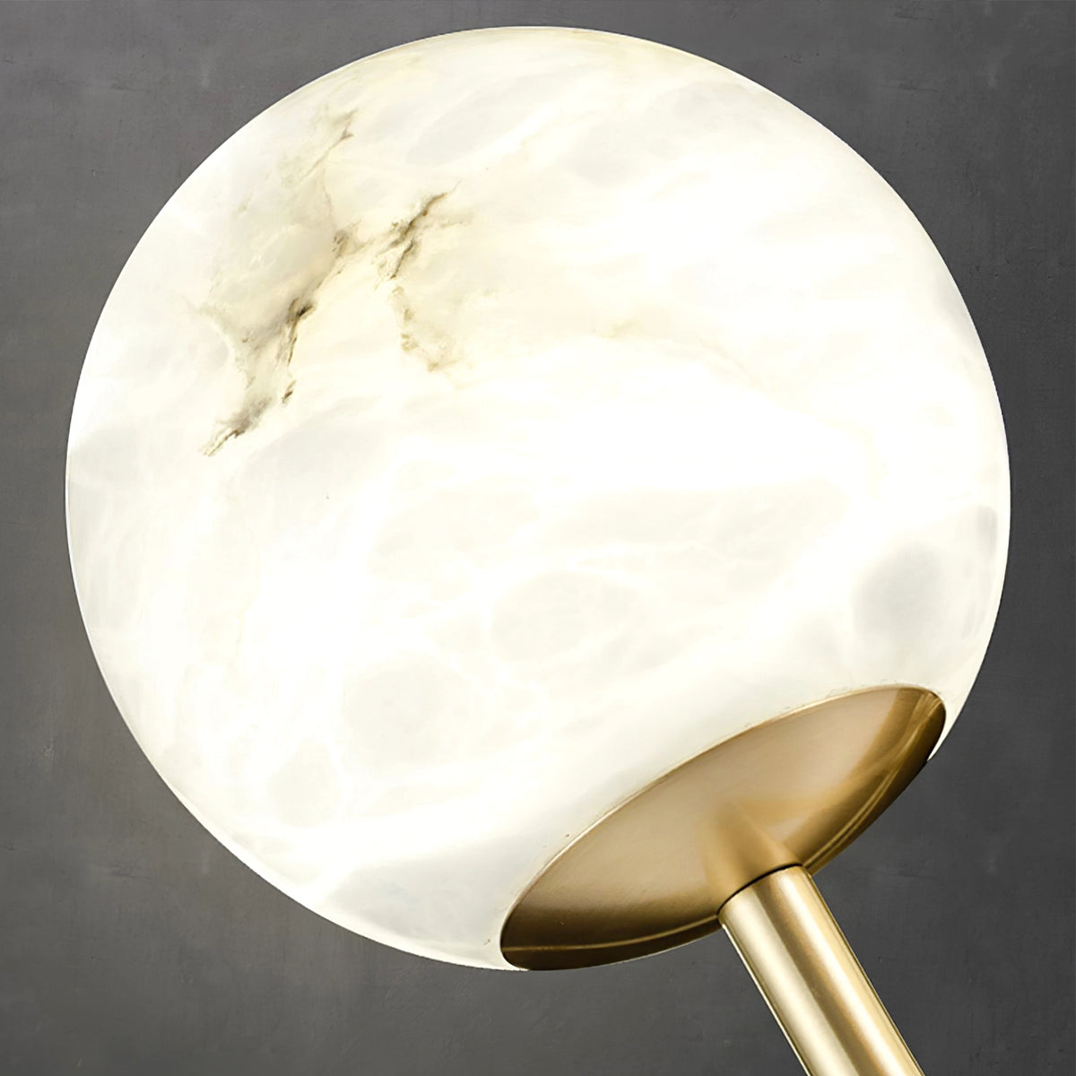 Modern Brass Alabaster Chandelier