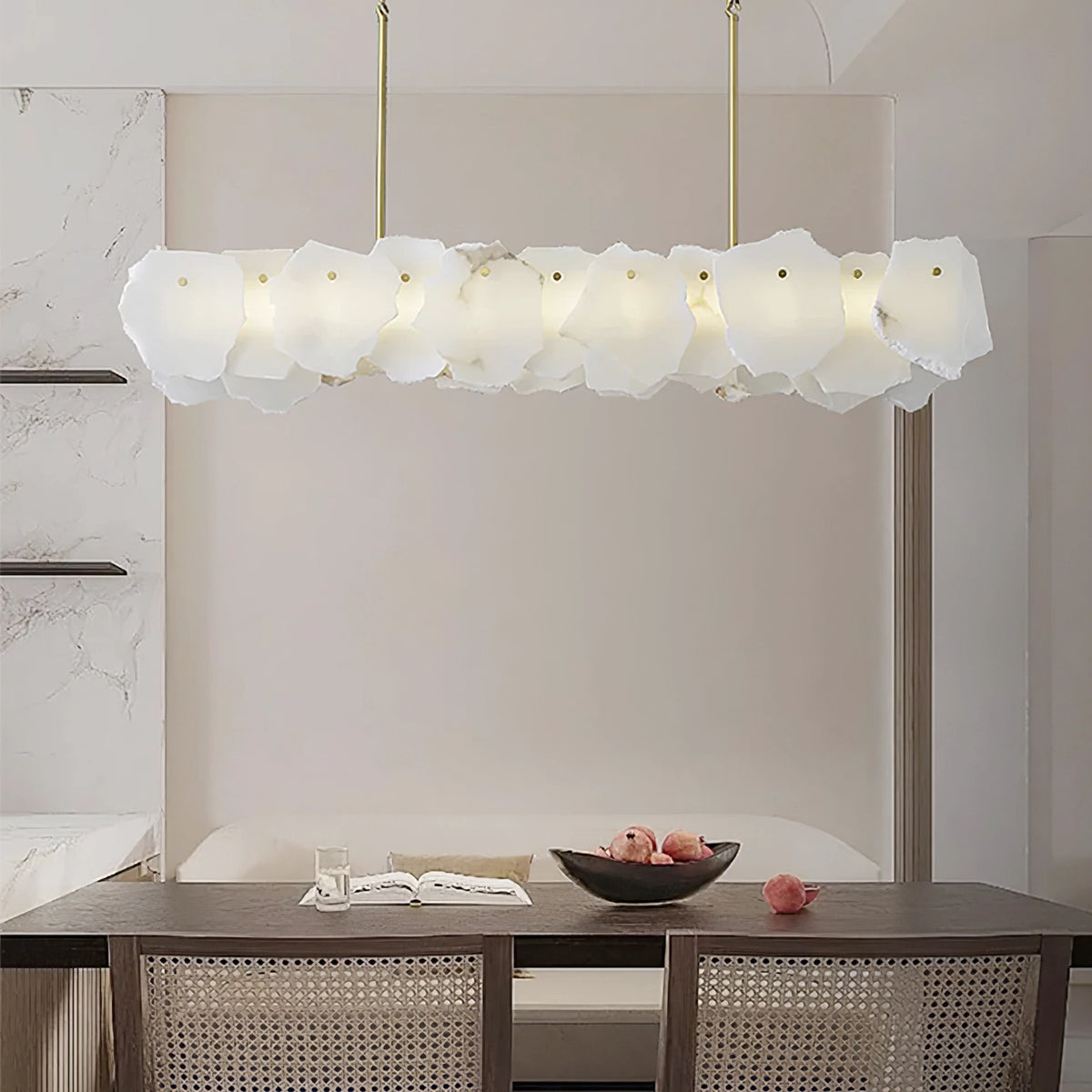 Modern Burton Alabaster Chandelier