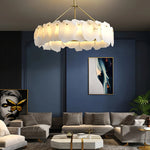 Modern Burton Alabaster Chandelier