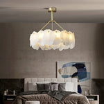 Modern Burton Alabaster Chandelier