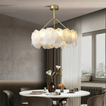 Modern Burton Alabaster Chandelier