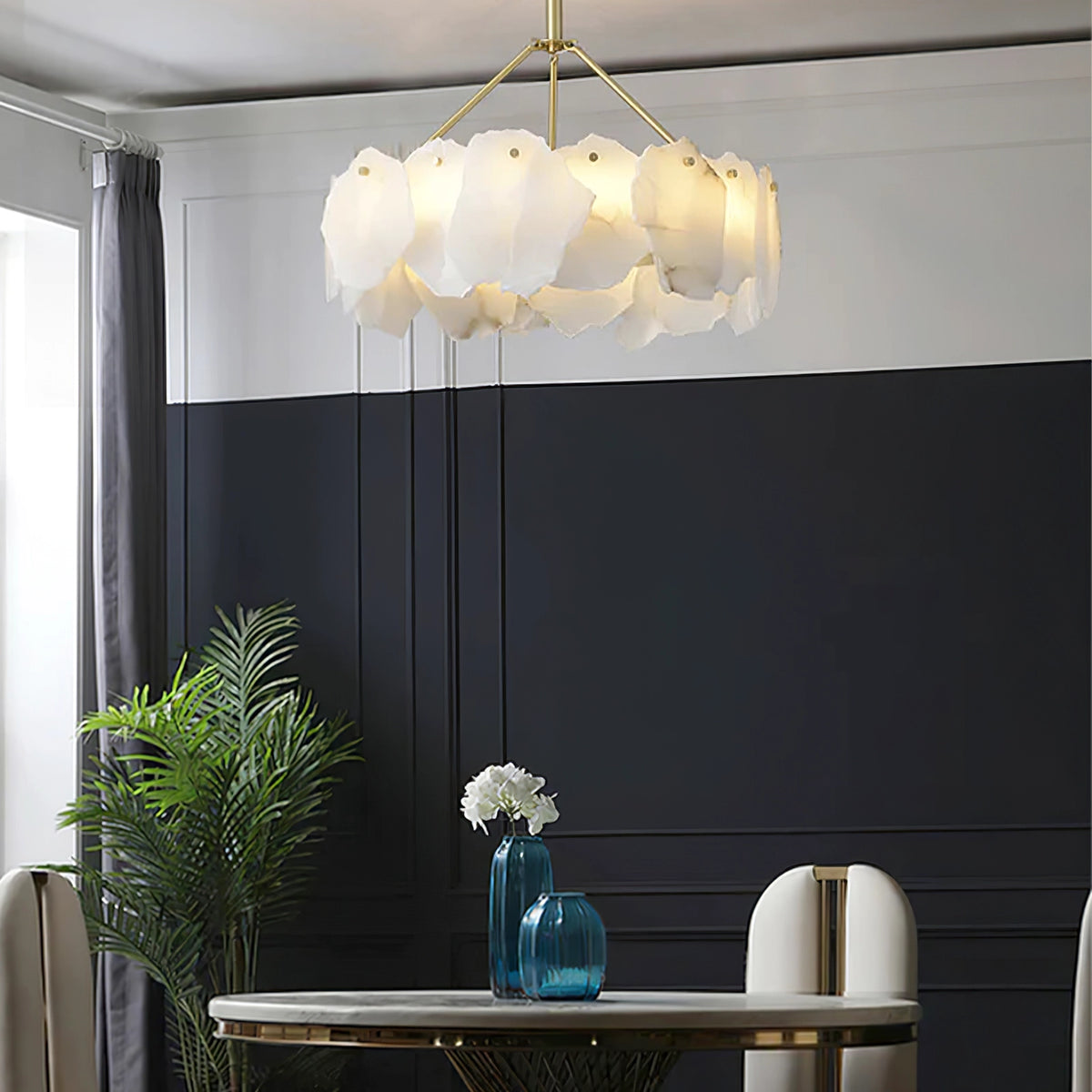 Modern Burton Alabaster Chandelier