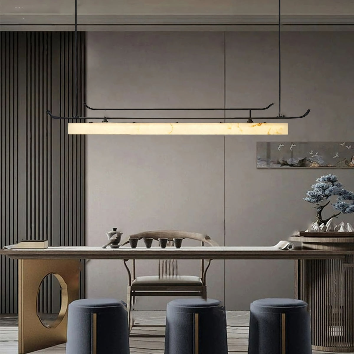 Modern Chinese LinearPendant Lamp