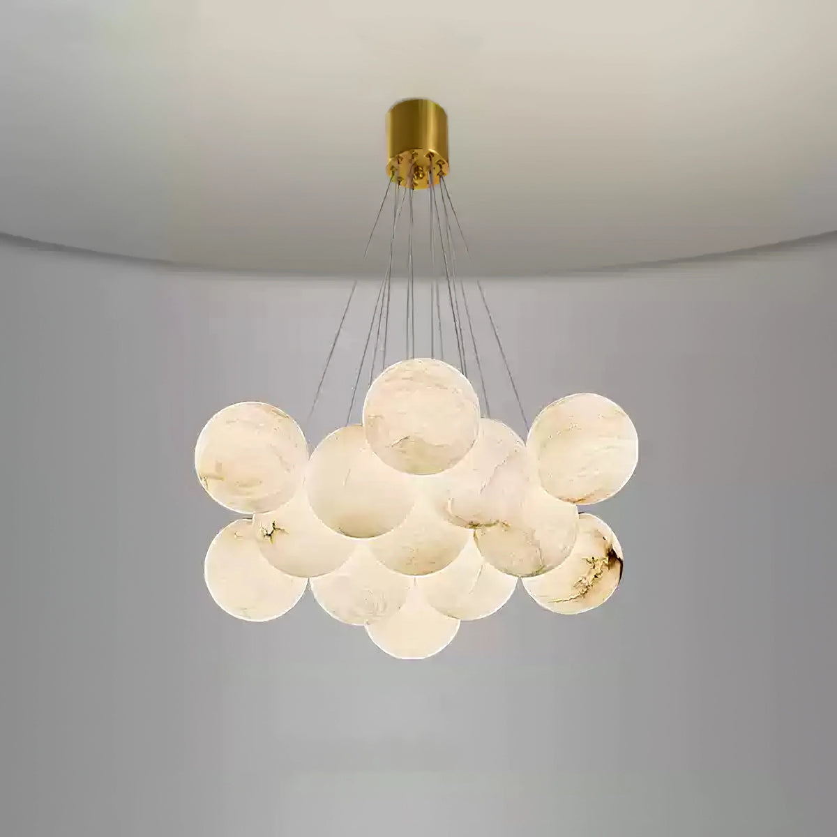 Modern Creative Alabaster Ball Chandelier