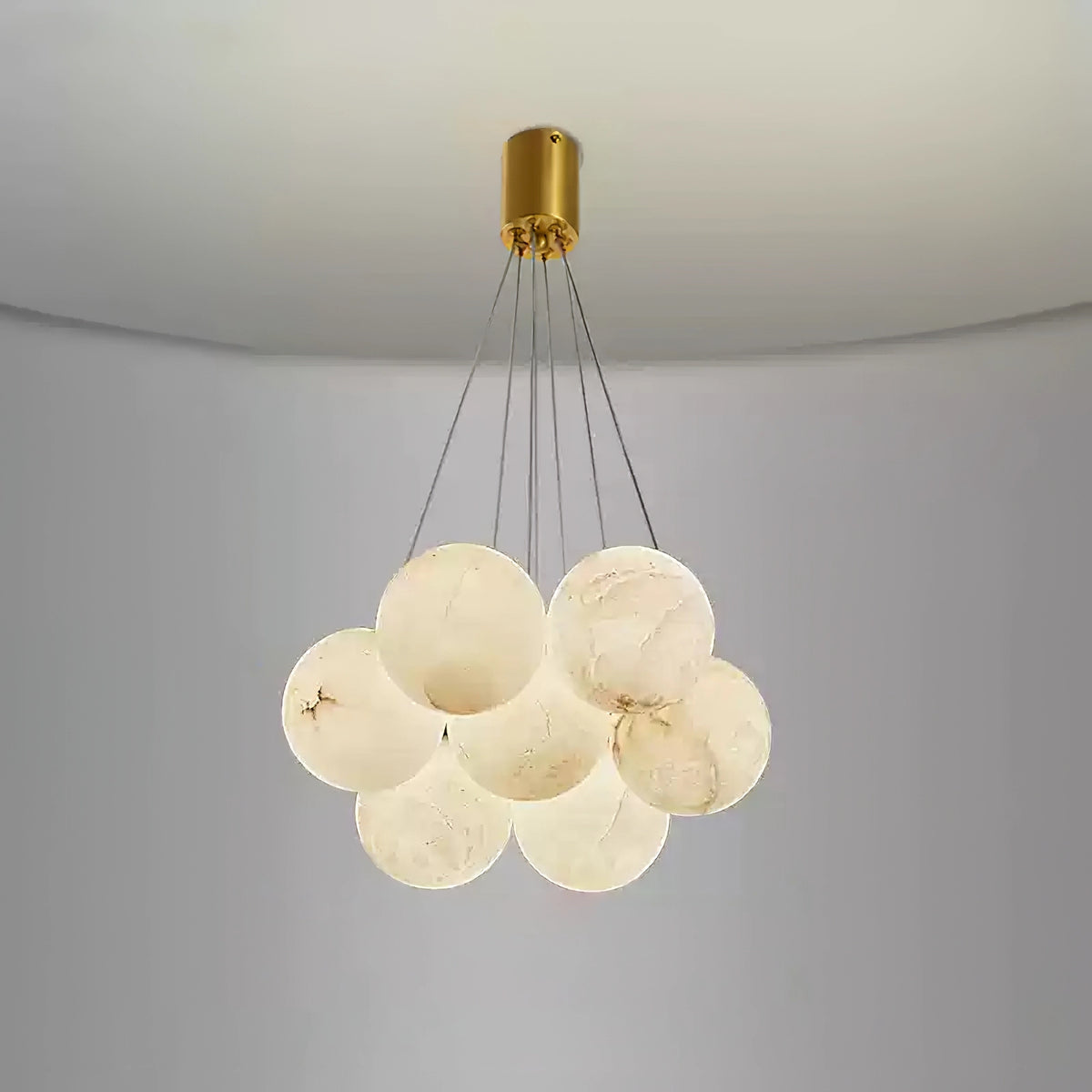 Modern Creative Alabaster Ball Chandelier