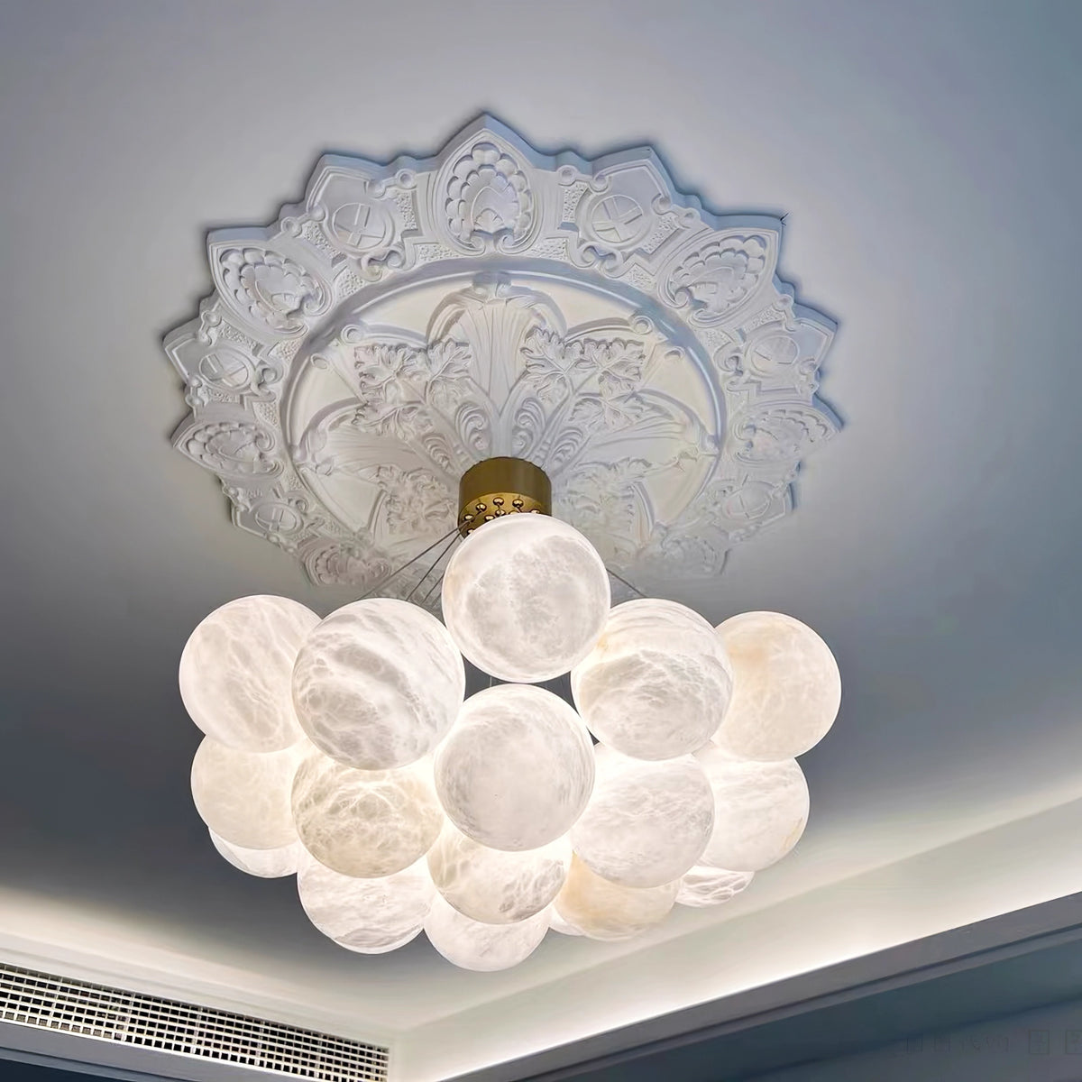 Modern Creative Alabaster Ball Chandelier