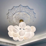 Modern Creative Alabaster Ball Chandelier