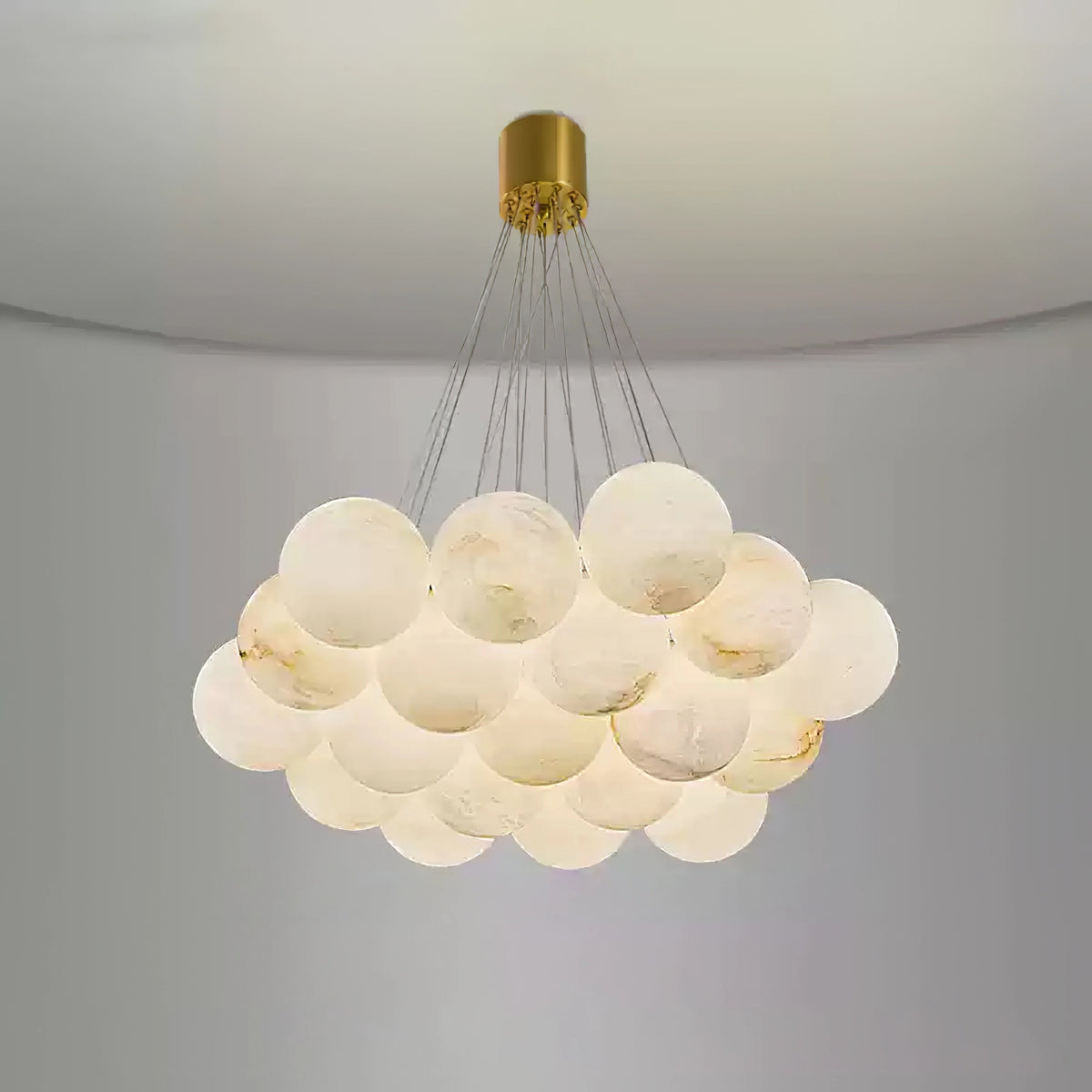 Modern Creative Alabaster Ball Chandelier