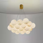 Modern Creative Alabaster Ball Chandelier