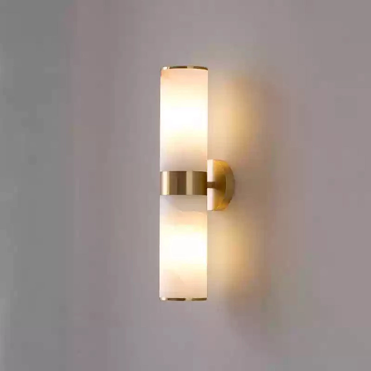 Modern Cylindrical Alabaster Wall Lamp