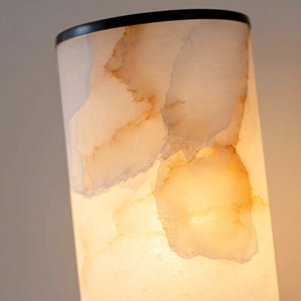 Modern Cylindrical Alabaster Wall Lamp