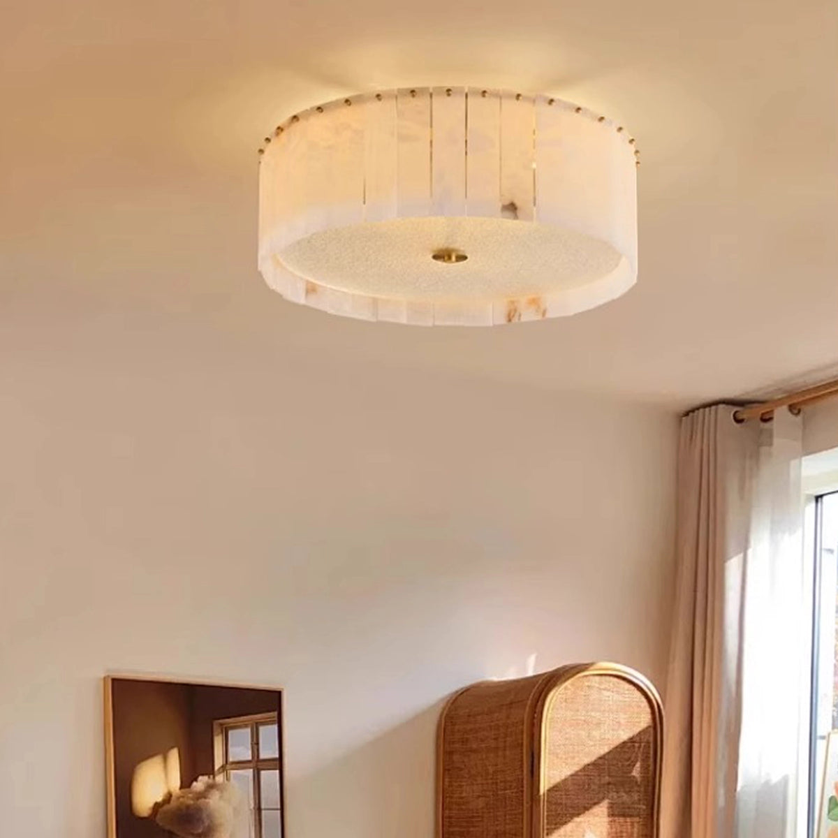 Modern Elysian Alabaster Ceiling Light