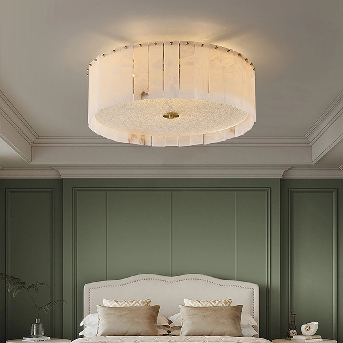 Modern Elysian Alabaster Ceiling Light