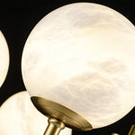 Modern Alabaster Brass Chandelier