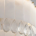 Modern Alabaster & Crystal Chandelier