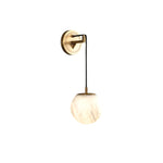 Modern Petra Alabaster Ball Wall Lamp
