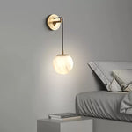 Modern Petra Alabaster Ball Wall Lamp