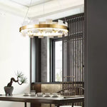 Modern Round AlabasterHalo Chandelier