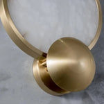 Modern Round Frame Alabaster Wall Light