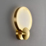 Modern Round Frame Alabaster Wall Light