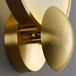 Modern Round Frame Alabaster Wall Light