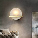Modern Round Savion Alabaster Wall Lamp
