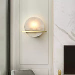 Modern Round Savion Alabaster Wall Lamp