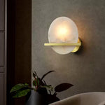Modern Round Savion Alabaster Wall Lamp