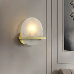 Modern Round Savion Alabaster Wall Lamp