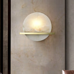 Modern Round Savion Alabaster Wall Lamp