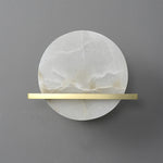 Modern Round Savion Alabaster Wall Lamp