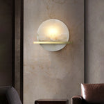 Modern Round Savion Alabaster Wall Lamp