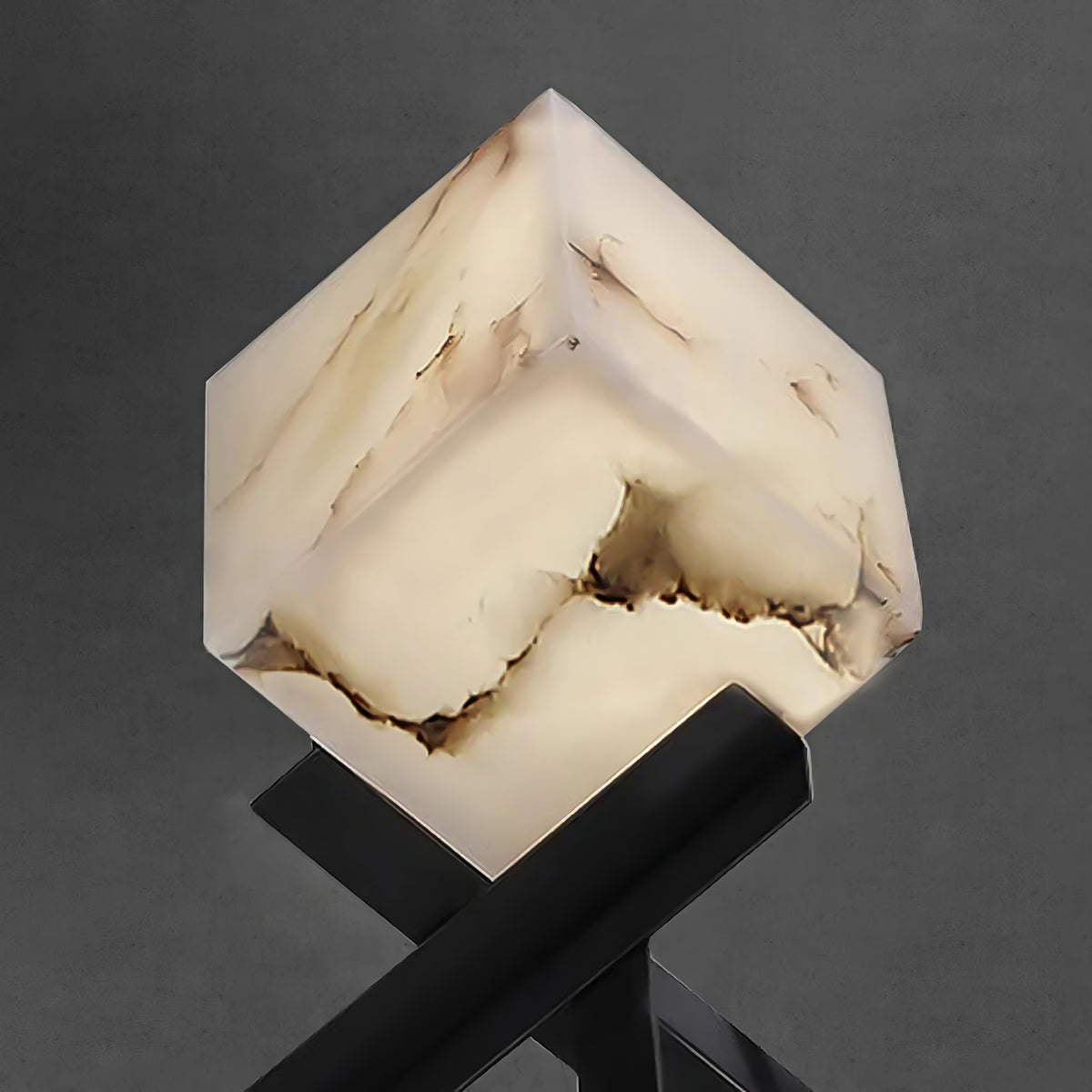 SquareTexture Alabaster Table Lamp
