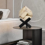 SquareTexture Alabaster Table Lamp
