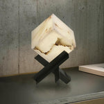 SquareTexture Alabaster Table Lamp