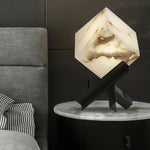 SquareTexture Alabaster Table Lamp