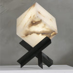 SquareTexture Alabaster Table Lamp