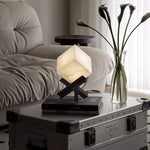 SquareTexture Alabaster Table Lamp