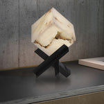 SquareTexture Alabaster Table Lamp