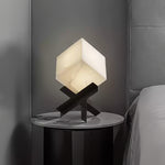 SquareTexture Alabaster Table Lamp