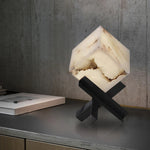 SquareTexture Alabaster Table Lamp