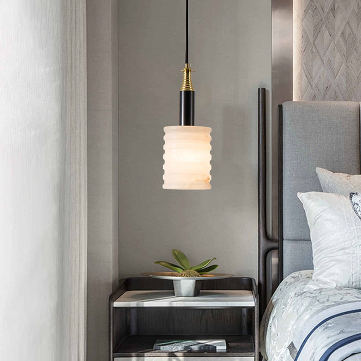 Modern cylinder Alabaster Pendant Lamp