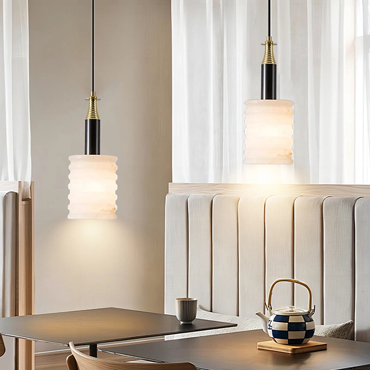 Modern cylinder Alabaster Pendant Lamp