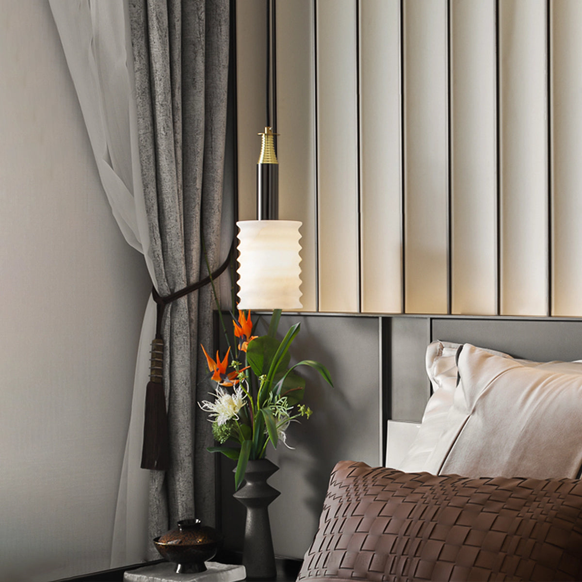 Modern cylinder Alabaster Pendant Lamp