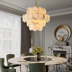 Multi-Layer Alabaster Chandelier