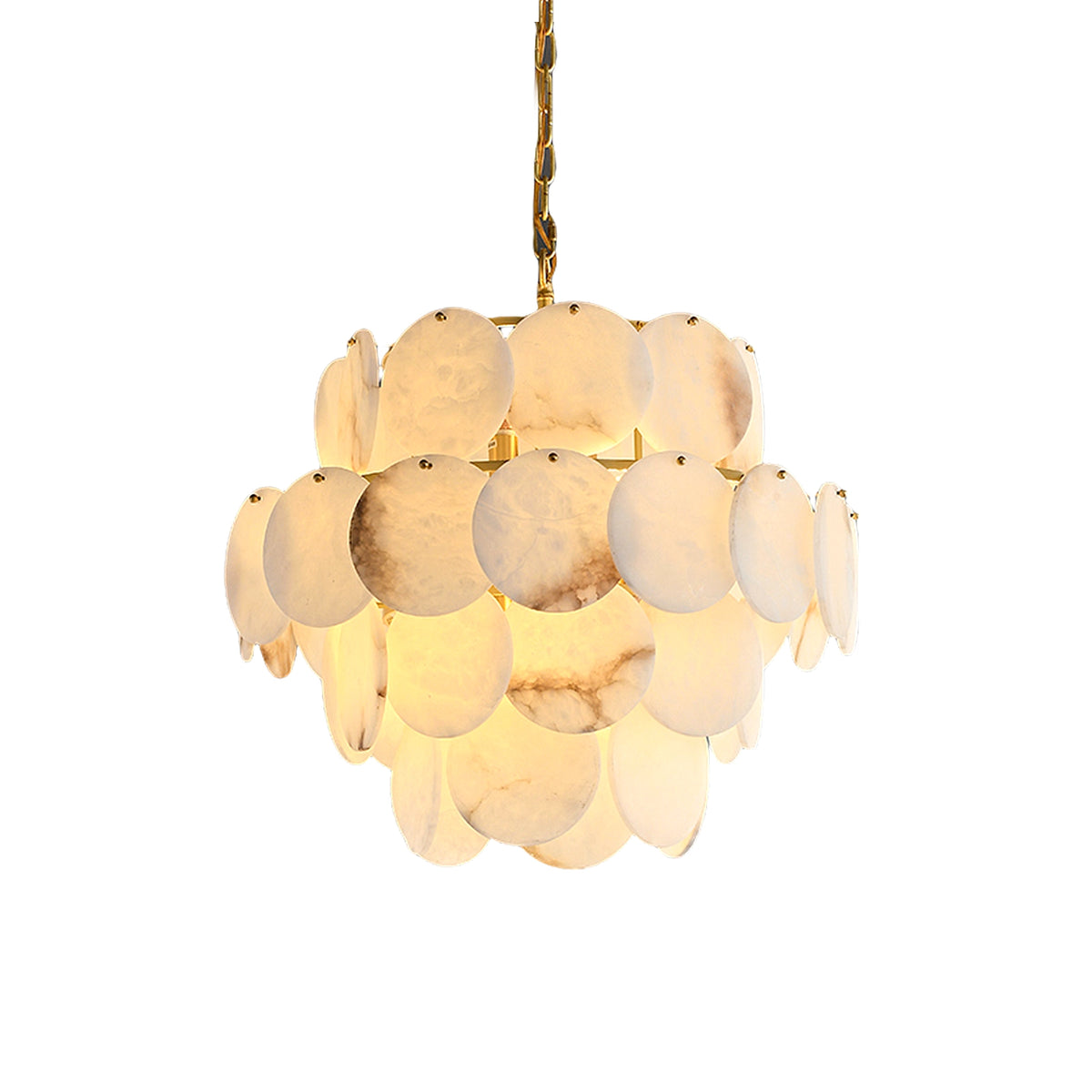 Multi-Layer Alabaster Chandelier
