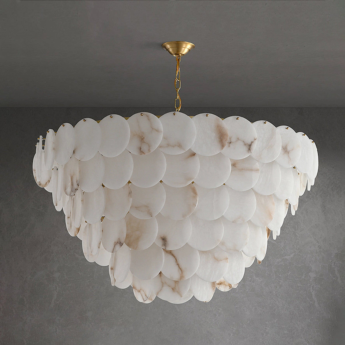 Multi-Layer Alabaster Chandelier