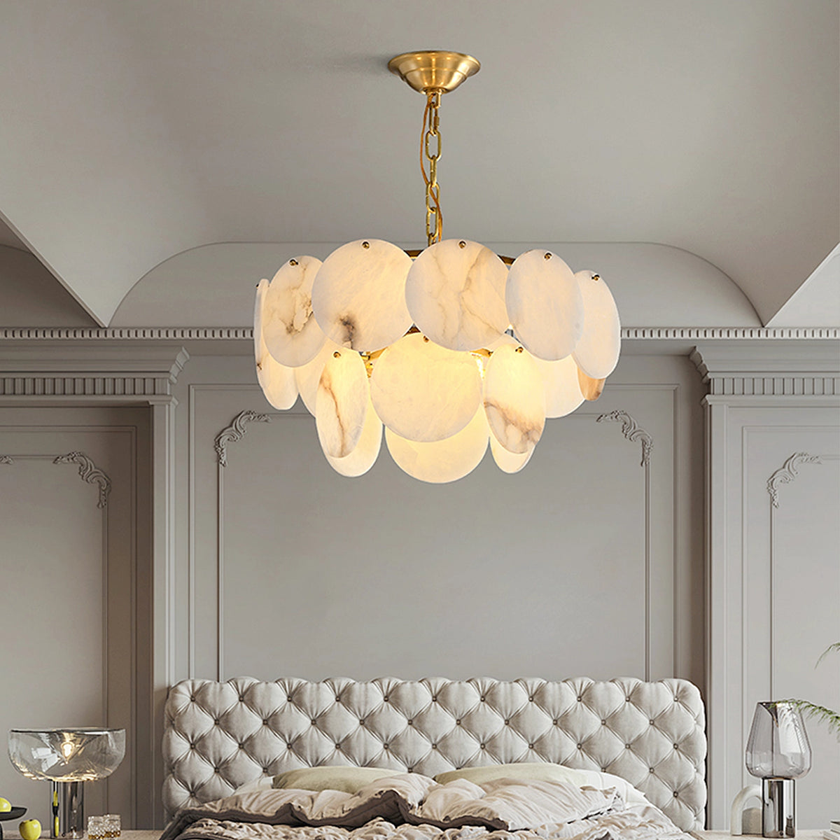 Multi-Layer Alabaster Chandelier