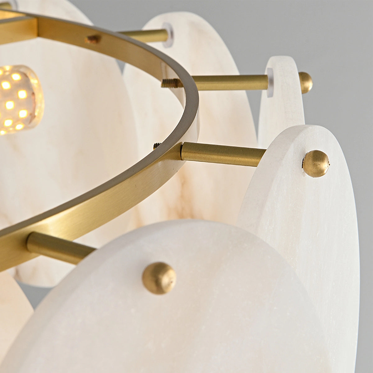 Multi-Layer Alabaster Chandelier