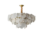 Multi-layer Alabaster Brass Chandelier